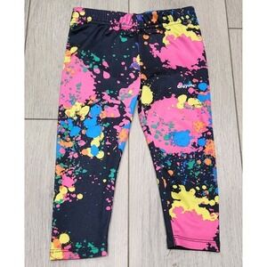 Crayola Paint Splatter Leggings Stretchy Pant Dri-fit Sytle Girl Toddler Size 2T